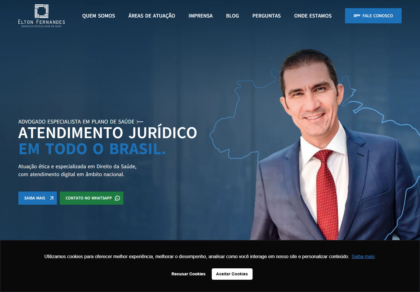 Captura do site Elton Fernandes