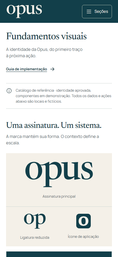 Catálogo de fundamentos no celular