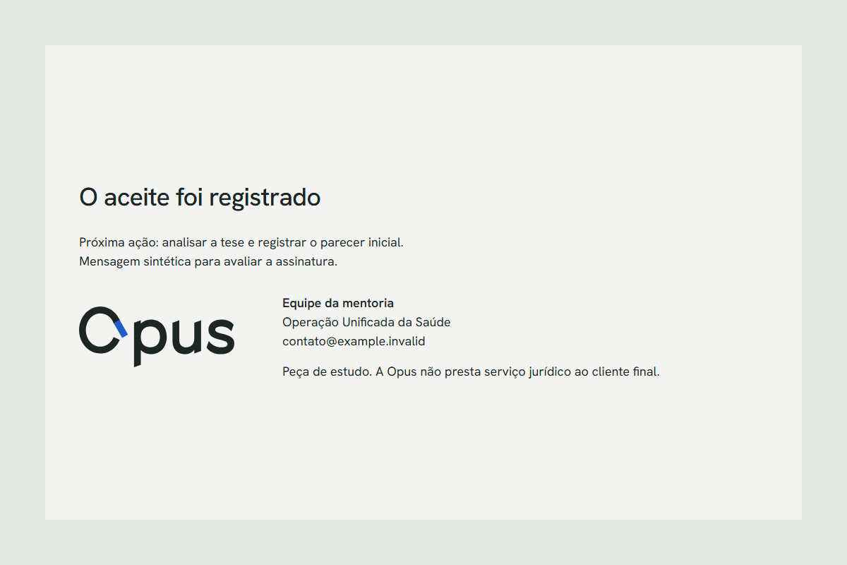 Assinatura de e-mail sintética com nome da equipe e endereço example.invalid