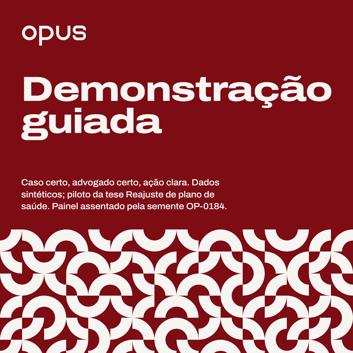 Capa da demonstração guiada: campo Vinho com o título em Cal e o painel assentado embaixo